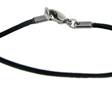 stainless steel black cord chain