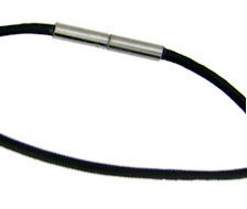 stainless steel black cord chain